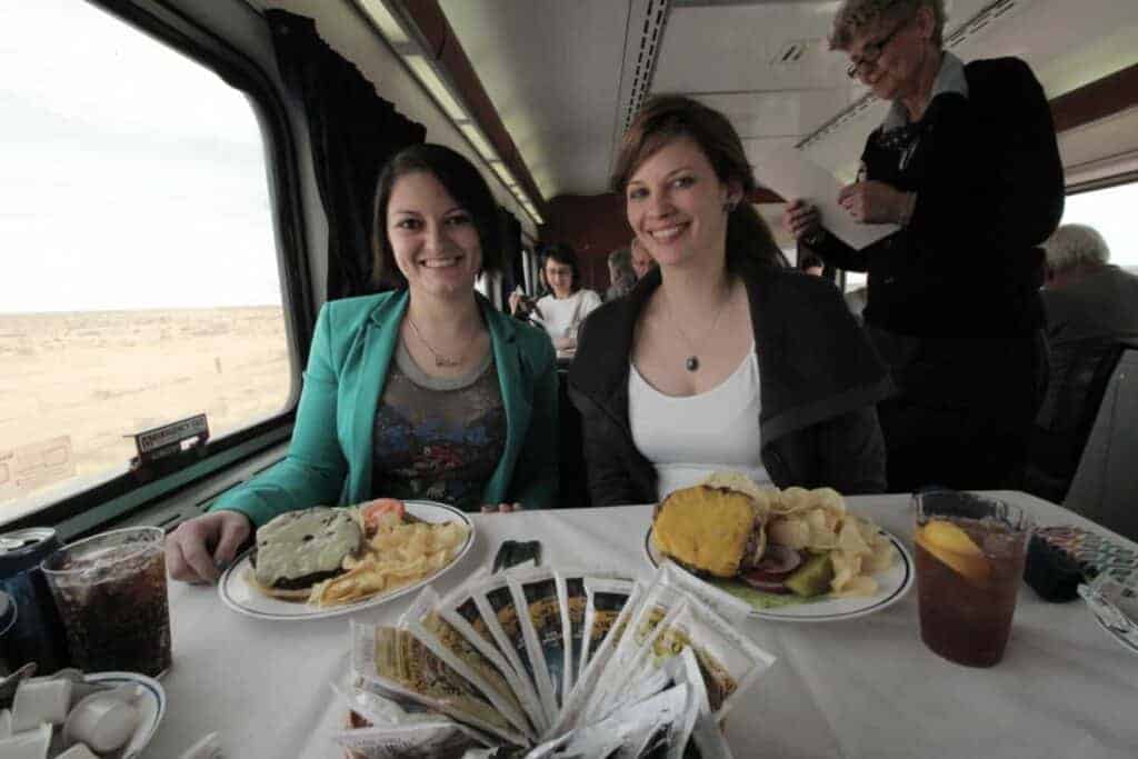 amtrak dining car
