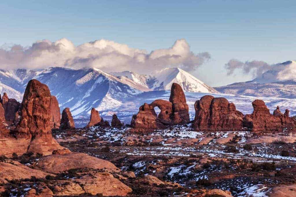 arches national park winter