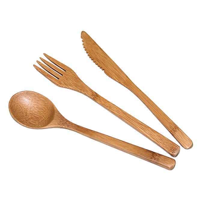 bamboo utensils for camping