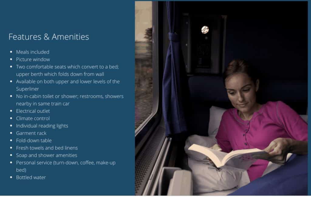 comfortable travel by train