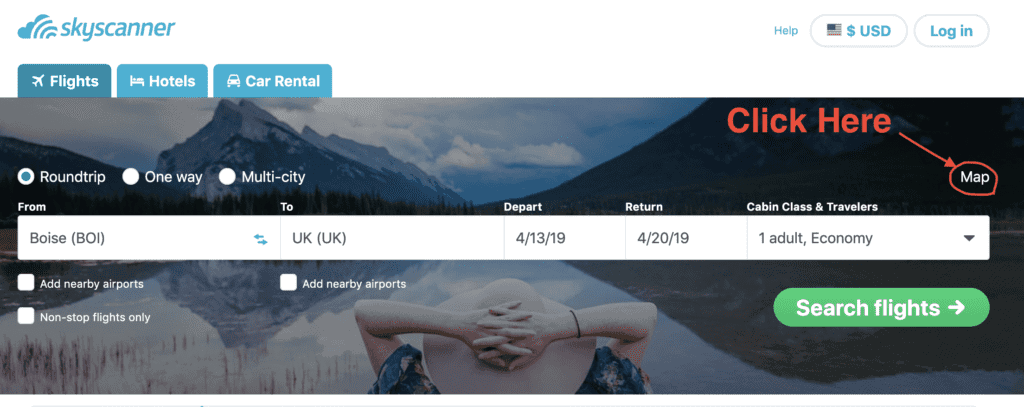 INTERACTIVE INTERNATIONAL TRAVEL PLANNING MAP