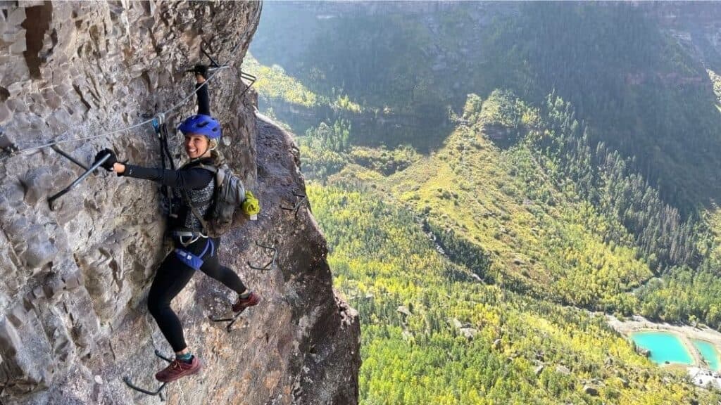 telluride via ferrata climbing route