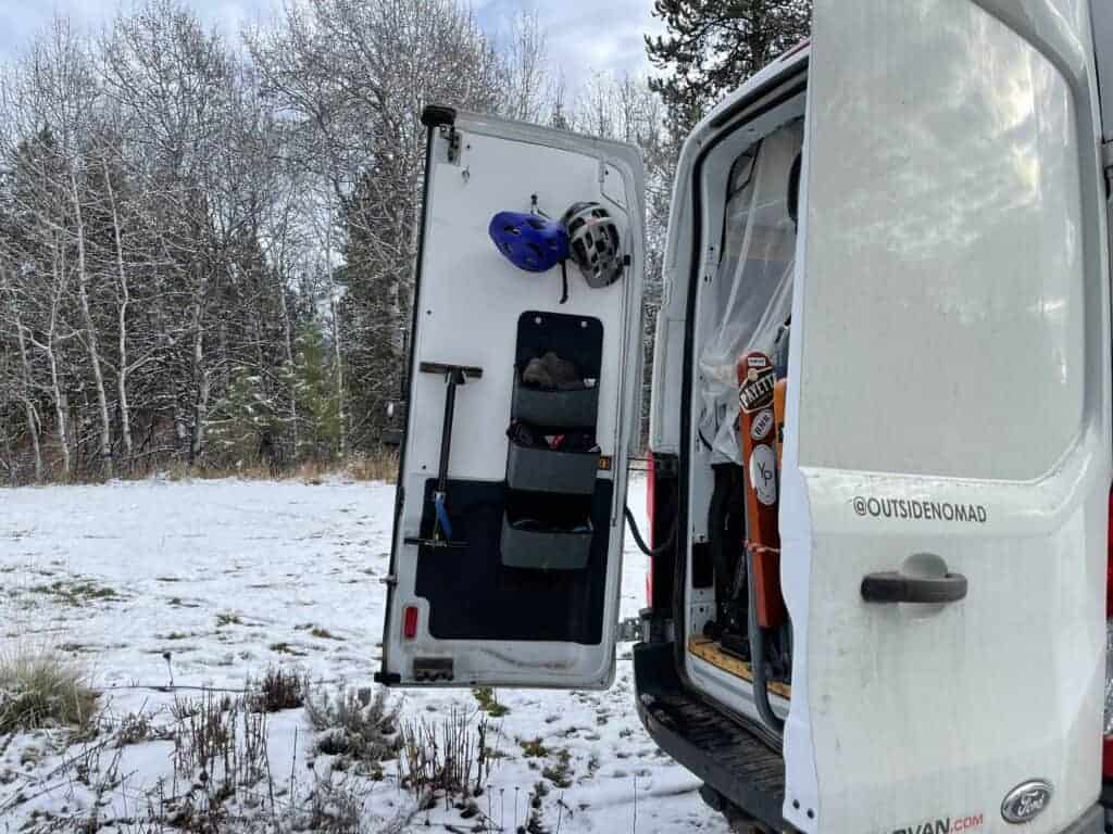 campervan backdoor storage ideas