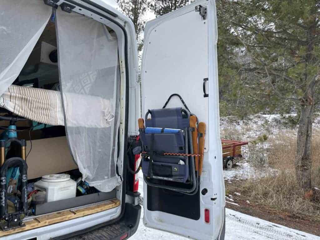 campervan backdoor storage ideas