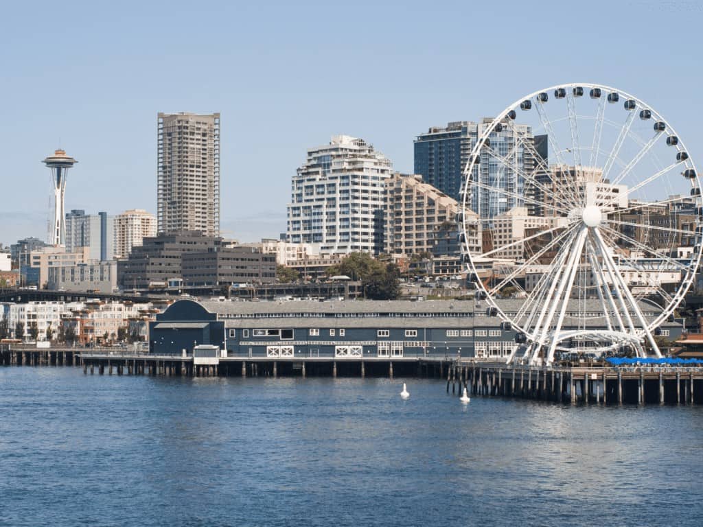 seattle waterfront and piers