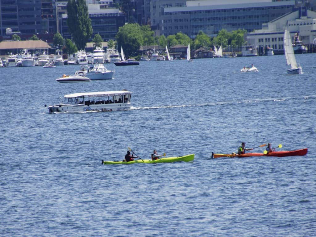 ride the duck and see a sailboat in seattle