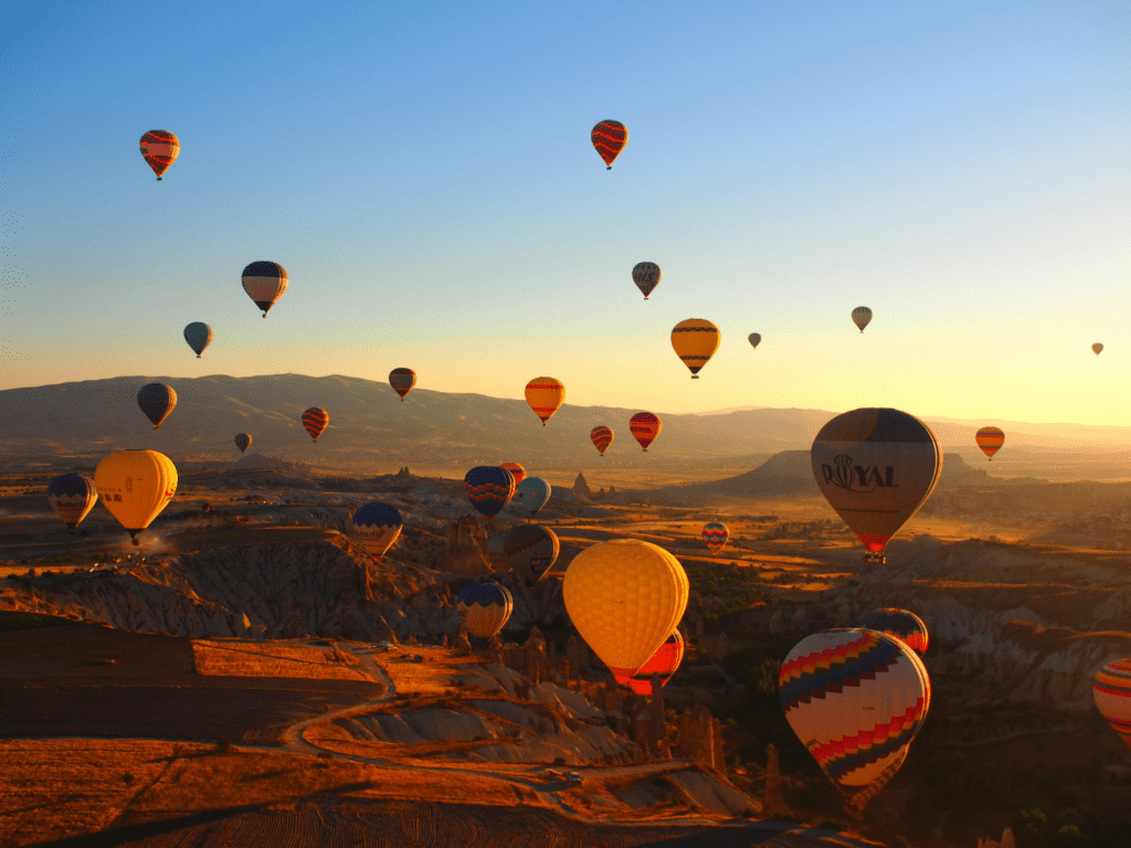 hot air balloon ride at night