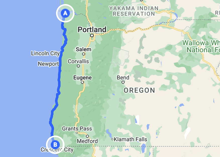 Pacific coast scenic byway oregon