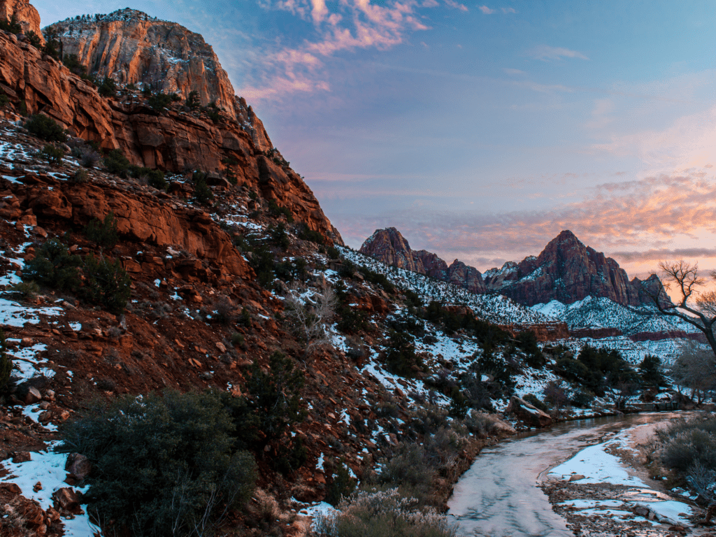 zion national park in december