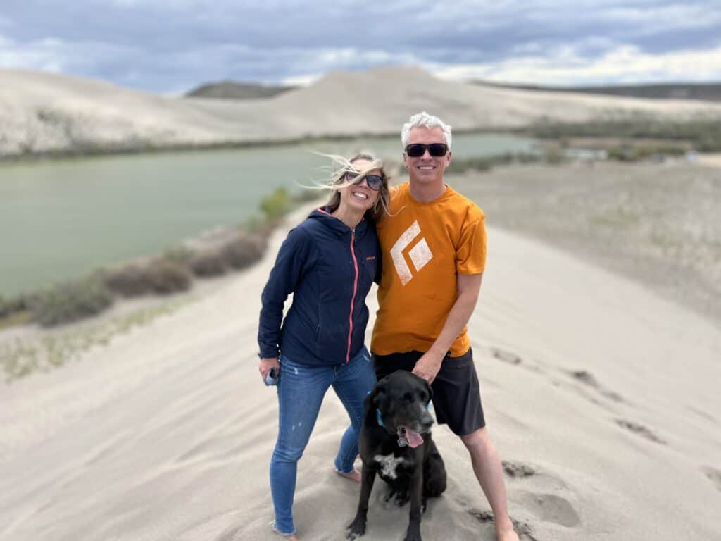 jill and august outside nomad