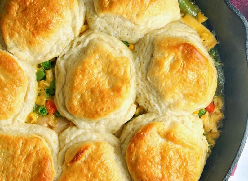 Dutch Oven Chicken pot pie