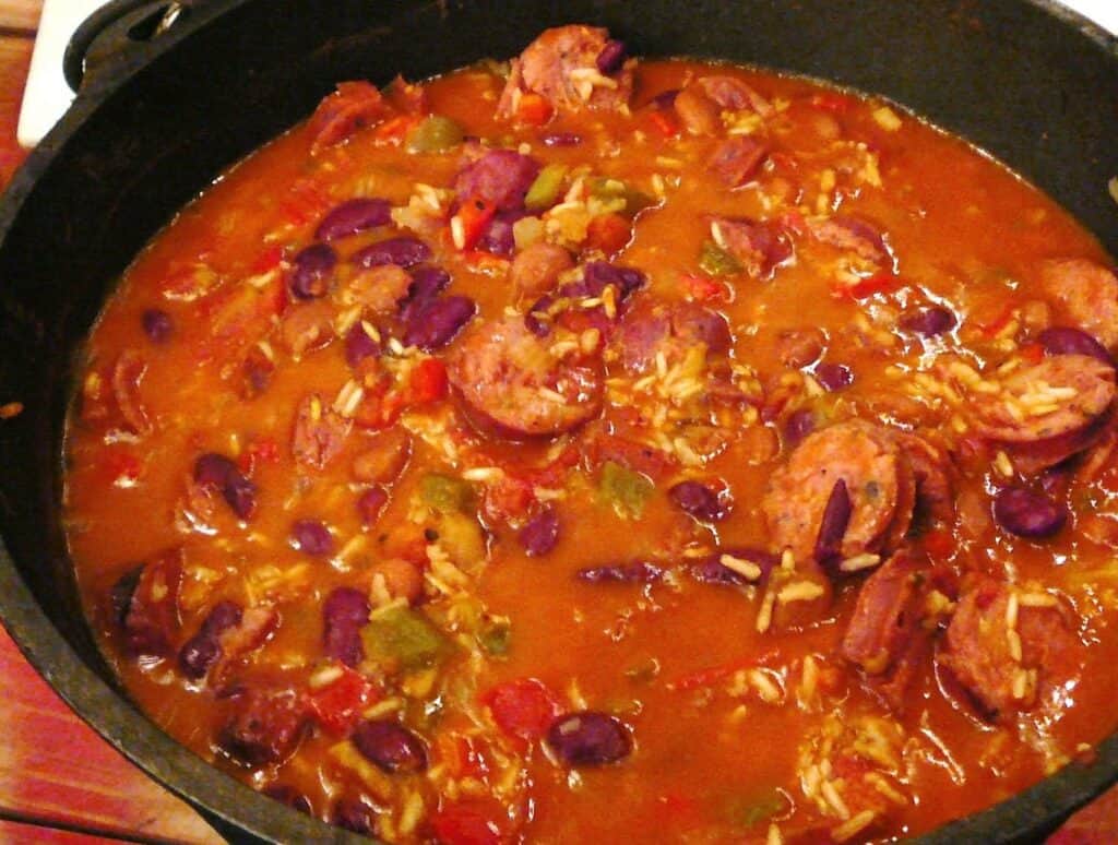 dutch oven red beans and rice