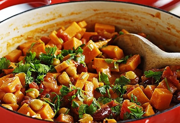 dutch oven sweet potato and peanut stew