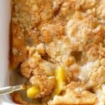 dutch oven peach cobbler