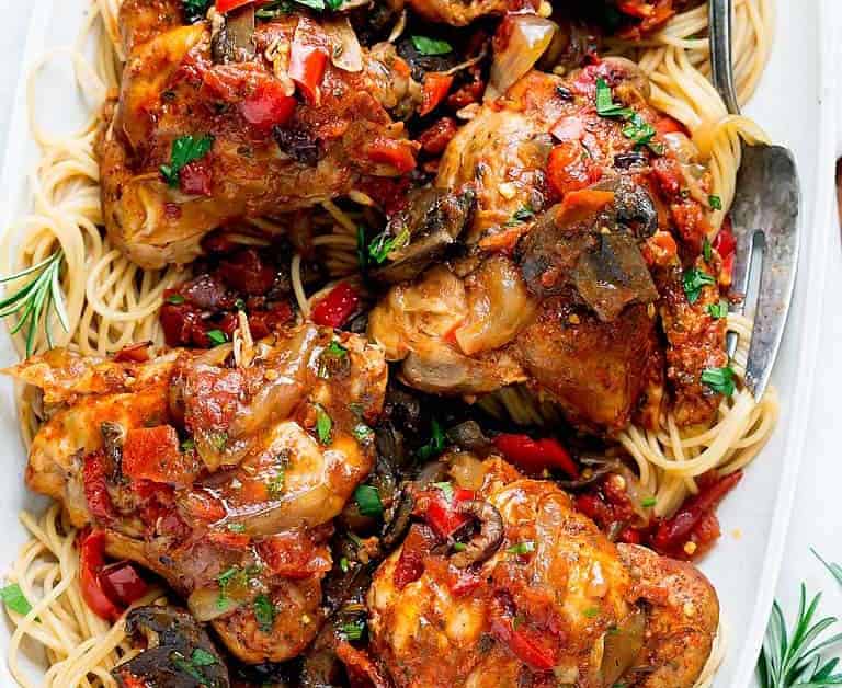 Crockpot Chicken Cacciatore