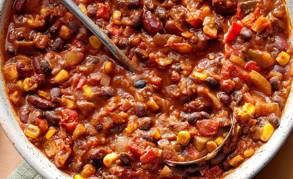 Crockpot Camping Vegetarian Chili