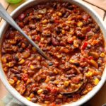Crockpot Camping Vegetarian Chili
