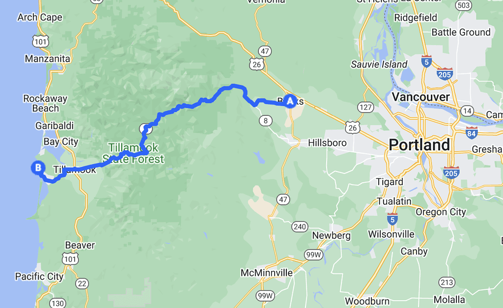 Trees to Sea Scenic Byway portland oregon