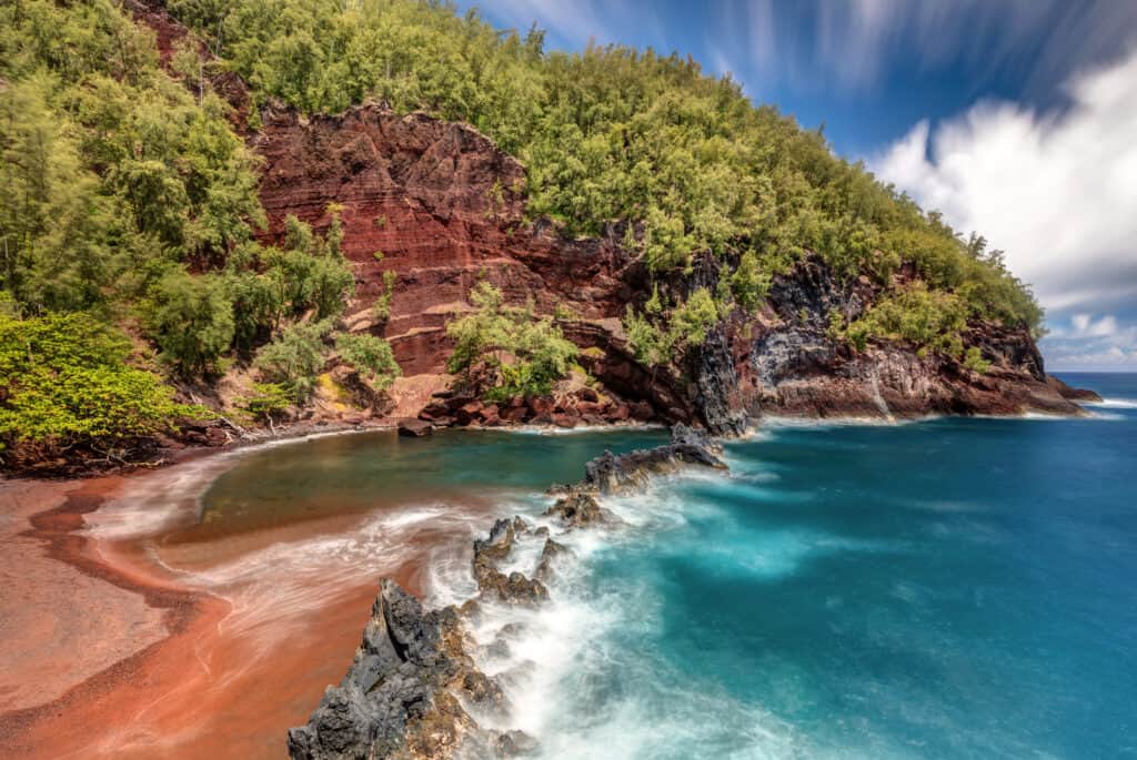nudist red sand beach hawaii